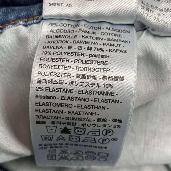 Levi's 711 Jeans Womens 16 W Blue Skinny Mid Rise Denim - Picture 8 of 9